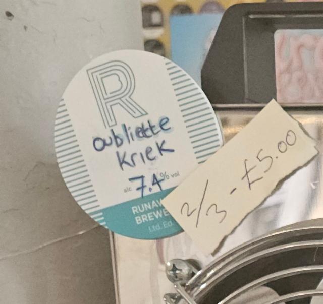 Oubliette Kriek, The Runaway Brewery