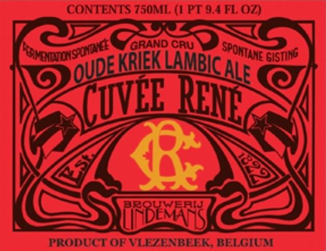 oude kriek cuvée rené (2023) 7.0%, Brouwerij Lindemans, Belgium