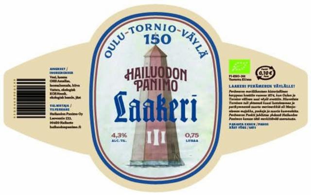 Oulu-Tornio-Väylä 150 4.3%, Hailuodon Panimo, Finland