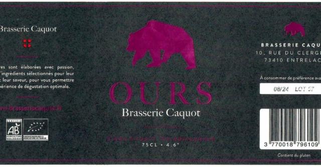 Ours Rousse IPA 5.2%, Brasserie Caquot, France