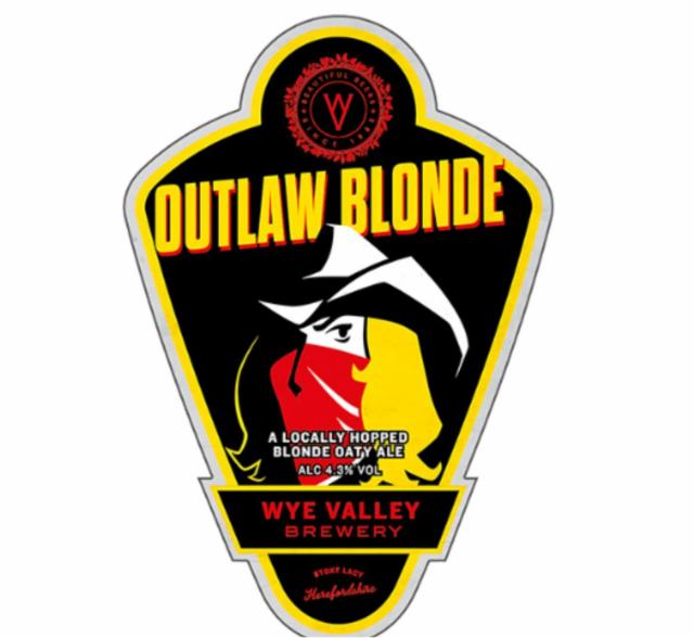 Outlaw Blonde 4.3%, Wye Valley Brewery Limited, England