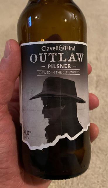 Outlaw Pilsner 4.0%, Clavell & Hind, England