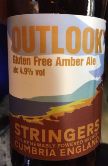 Outlook Gluten Free Amber Ale 4.9%, Stringers Brewery, England