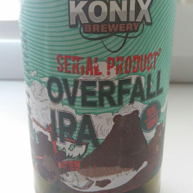 Overfall IPA 6.5%, Konix Brewery, Russia