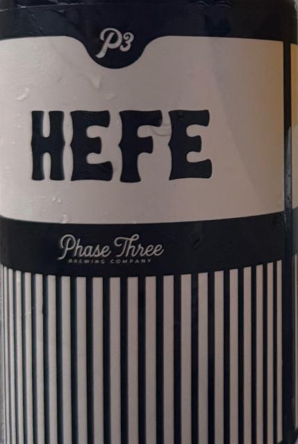 P3 hefe 5.2%, Phase Three Brewing, United States