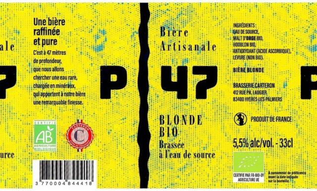 P47 Blonde 5.5%, Brasserie Carteron (La Trop & La P'tite Brasserie De Provence) [Closed], France