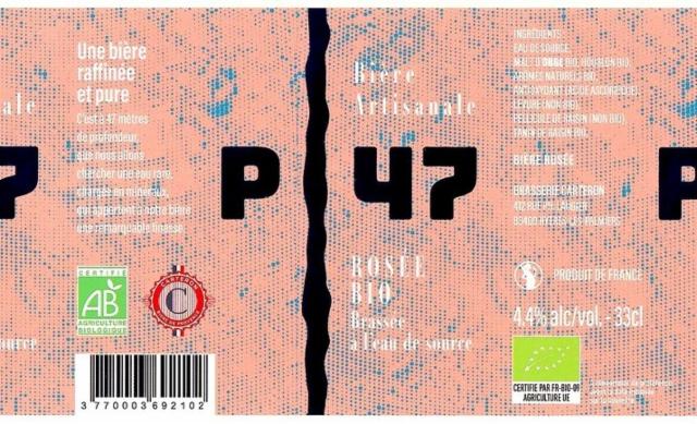 P47 Rosée 4.4%, Brasserie Carteron (La Trop & La P'tite Brasserie De Provence) [Closed], France