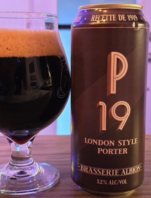 P 19 London Style Porter 5.2%, Brasserie Artisanale Albion, Canada