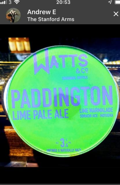 Paddington Lime Pale Ale 3.6%, Watts & Co., England
