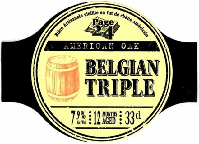 Page 24 Belgian Triple American Oak 7.9%, Brasserie Saint-Germain (Page 24), France