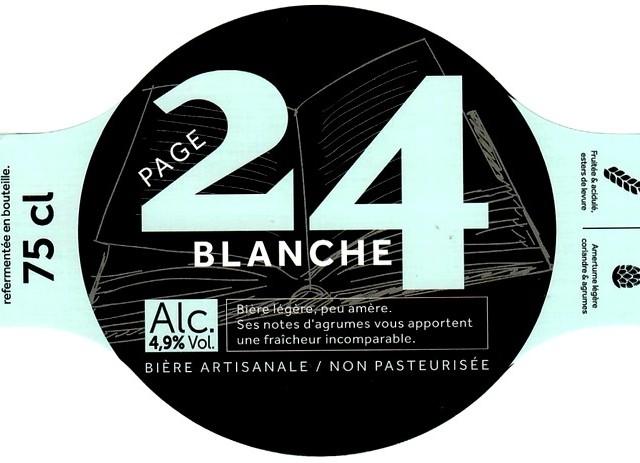 Page 24 Blanche 4.9%, Brasserie Saint-Germain (Page 24), France