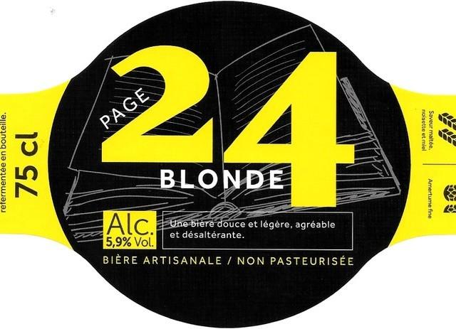 Page 24 Blonde 5.9%, Brasserie Saint-Germain (Page 24), France
