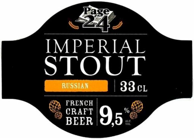 Page 24 Imperial Stout Russian Black Edition 9.5%, Brasserie Saint-Germain (Page 24), France