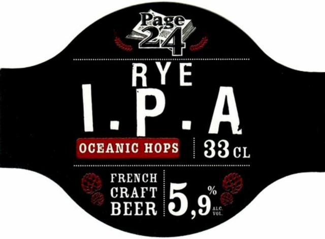 Page 24 Rye IPA Oceanic Hops 5.9%, Brasserie Saint-Germain (Page 24), France