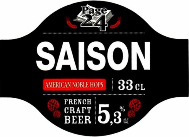 Page 24 Saison American Noble Hops 5.3%, Brasserie Saint-Germain (Page 24), France