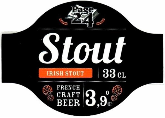 Page 24 Stout 3.9%, Brasserie Saint-Germain (Page 24), France
