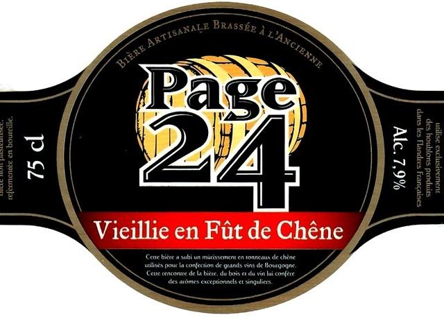 Page 24 Vieillie En Fût De Chêne 7.9%, Brasserie Saint-Germain (Page 24), France