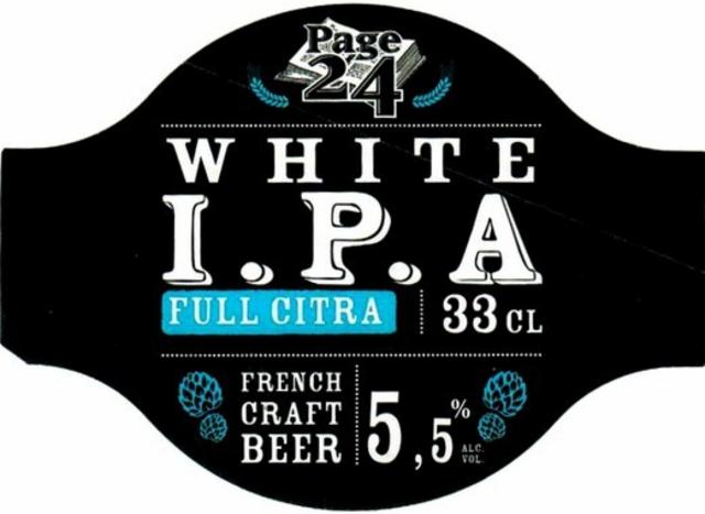Page 24 White IPA 5.5%, Brasserie Saint-Germain (Page 24), France