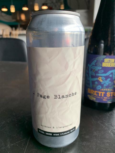 Page blanche 5.0%, Brasserie Sir John Brewing Co., Canada