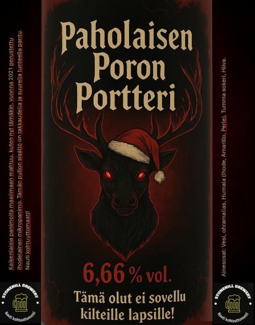 Paholaisen Poron Portteri 6.6%, Stonehill Brewery, Finland