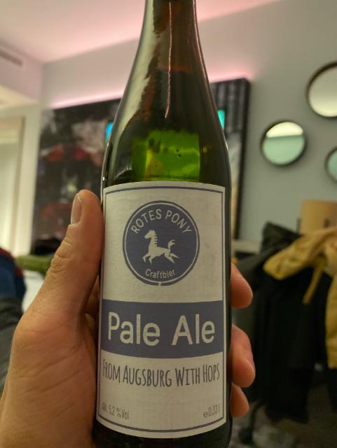 Pale Ale From Augsburg with Hops 5.2%, Rotes Pony Craftbier, Germany