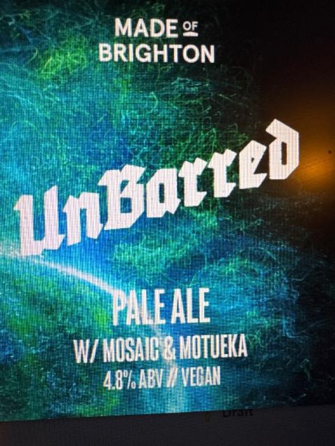 Pale Ale W/ Mosaic & Motueka 4.8%, UnBarred Brewery, England