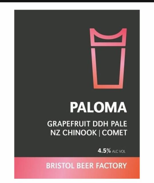 Paloma 4.5%, Bristol Beer Factory, England