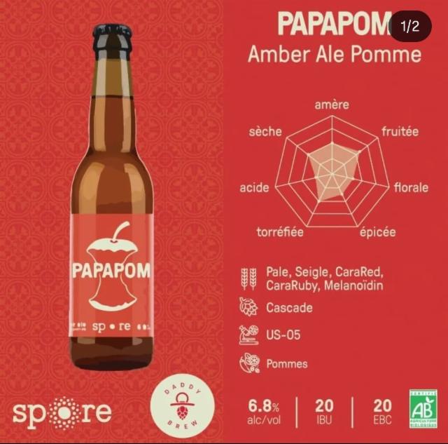 Papapom 6.8%, Brasserie Spore, France