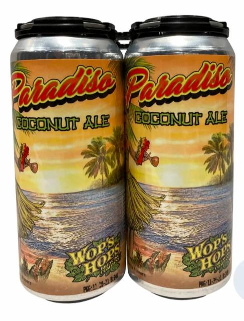 Paradiso Coconut Ale 5.4%, Wops Hops Brewing Company, United States