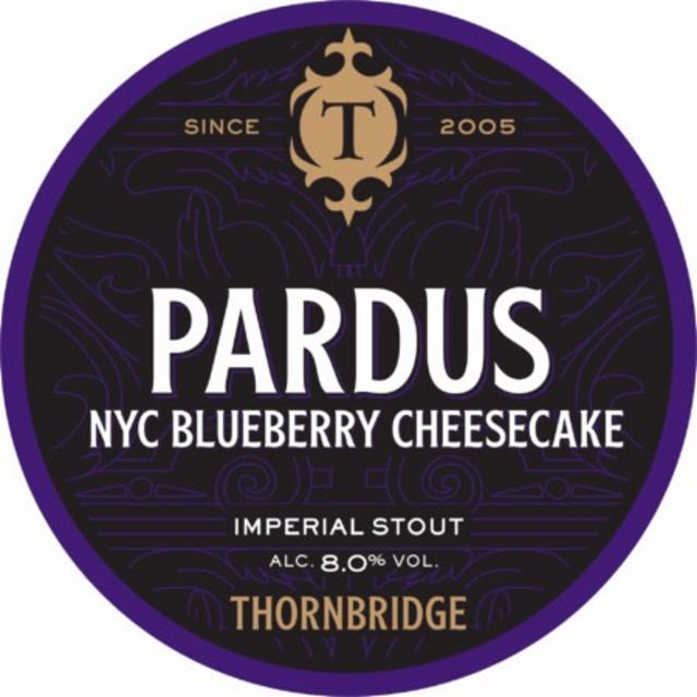 Pardus - NYC Blueberry Cheesecake 8.0%, Thornbridge Brewery, England