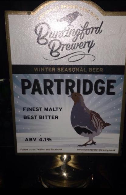 Partridge 4.1%, Buntingford Brewery, England