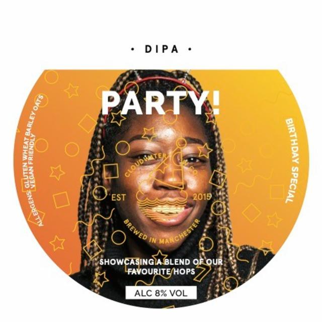 PARTY! DIPA 7th Birthday 8.0%, Cloudwater Brew Co., England