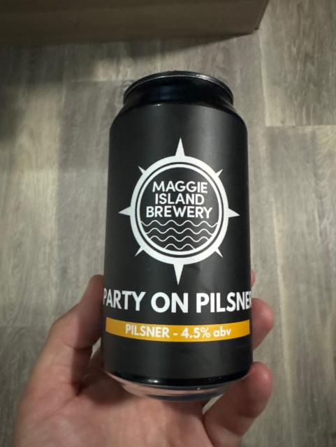 Party on Pilsner 4.5%, Maggie Island Brewery, Australia