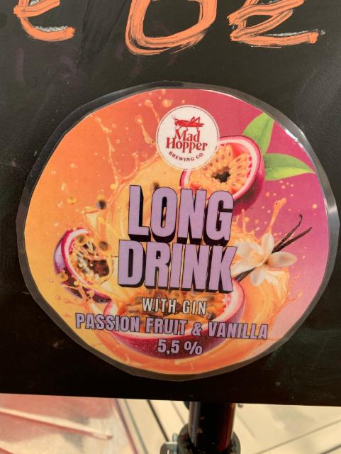 Long Drink with Gin, Passion fruit & Vanilla 5.5%, Mad Hopper Brewing Co., Finland