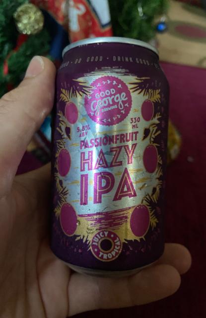 Passion fruit hazy IPA 5.8%, Good George Brewing, New Zealand