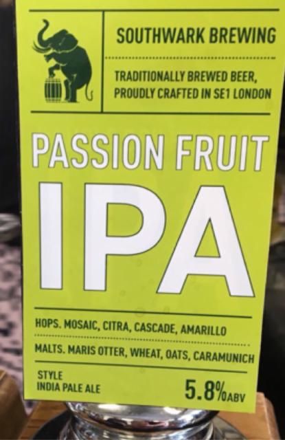 Passion Fruit IPA 5.8%, Southwark Brewing, England