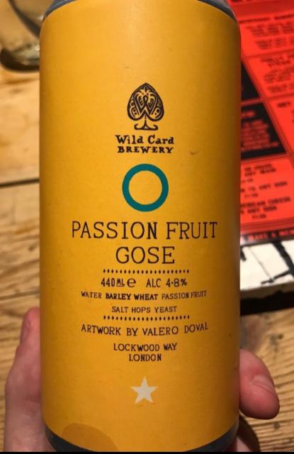 Wild Card Passion Fruit Gose 4.8%, Wild Card Brewery, England