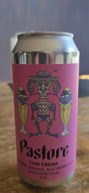 Pastore Con Crema Blueberry, Banana, Blackberry, Acai Smoothie Sour, Pastore Brewing And Blending Ltd