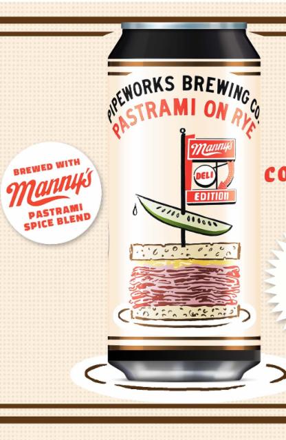 Pastrami On Rye - Manny's Edition 7.7%, Pipeworks Brewing Company, United States