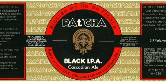 Pat'Cha Black IPA 5.7%, Pachamama, France