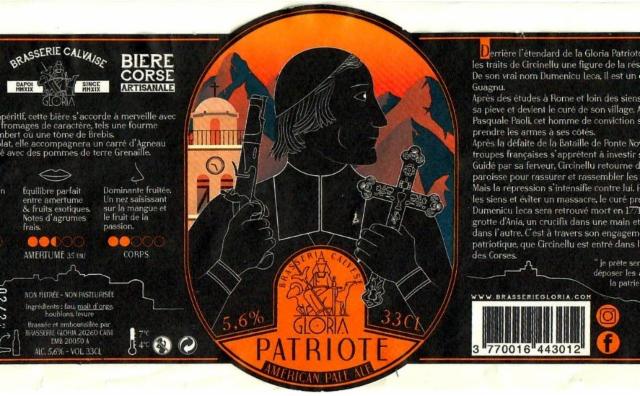 Patriote 5.6%, Brasserie Gloria, France
