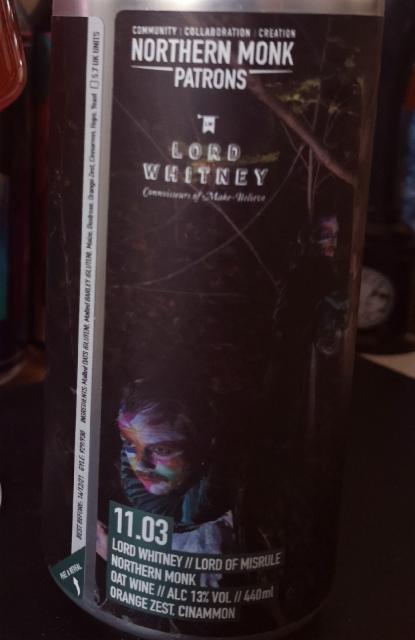 Patrons Project 11.03 // Lord Whitney // Lord of Misrule // Oat Wine 13.0%, Northern Monk Brew Co., England