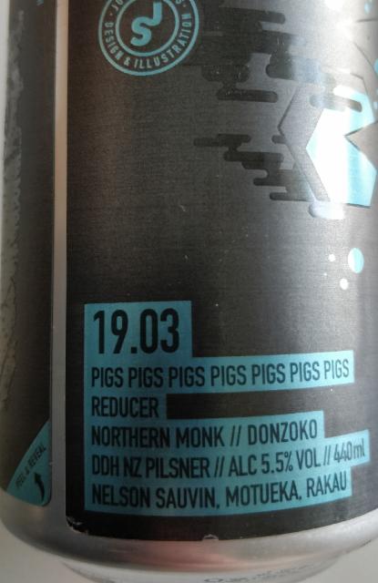 Patrons Project 19.03 // Reducer // DDH NZ Pilsner 5.5%, Northern Monk Brew Co., England