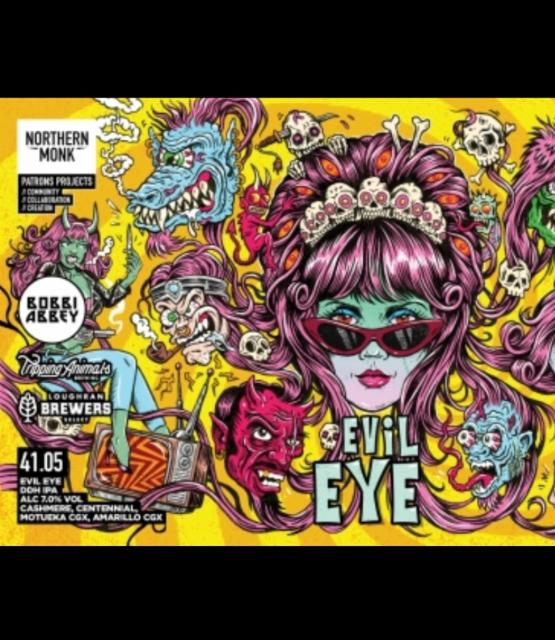 Patrons Project 41.05 // Bobbi Abbey // Evil Eye // Tripping Animals 7.0%, Northern Monk Brew Co., England