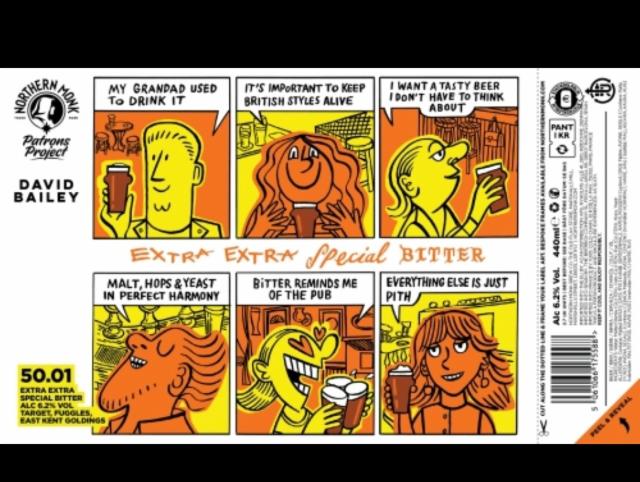 PATRONS PROJECT 50.01 // DAVID BAILEY // EXTRA EXTRA SPECIAL BITTER, Northern Monk Brew Co.