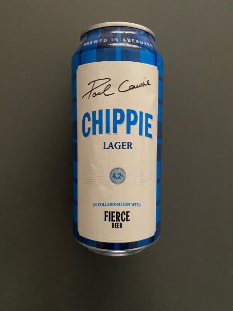 Paul Lawrie's Chippie Lager 4.2%, Fierce Beer Ltd, Scotland