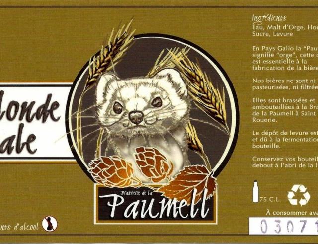 Paumell Blonde Ale 5.0%, Brasserie De La Paumell, France
