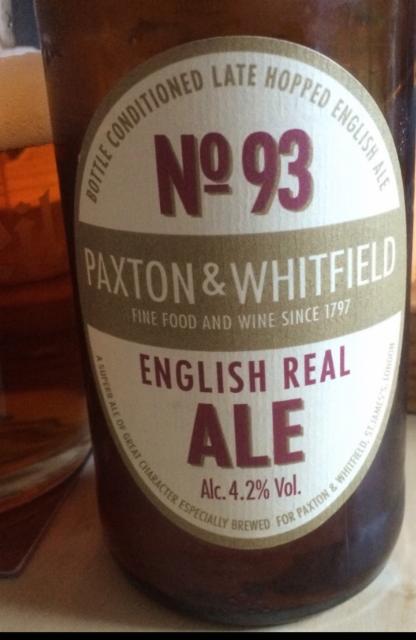 Paxton & Whitfield No.93 English Real Ale 4.2%, Hepworth & Co. Brewers Ltd., England