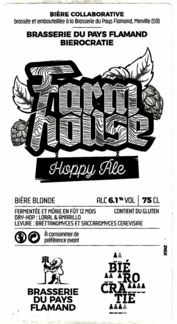 Pays Flamand X Biérocratie - Farmhouse Hoppy Ale 6.1%, Brasserie Du Pays Flamand, France