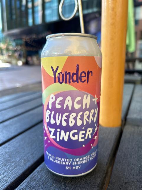 Peach + blueberry zinger 5.0%, Yonder Brewing, England
